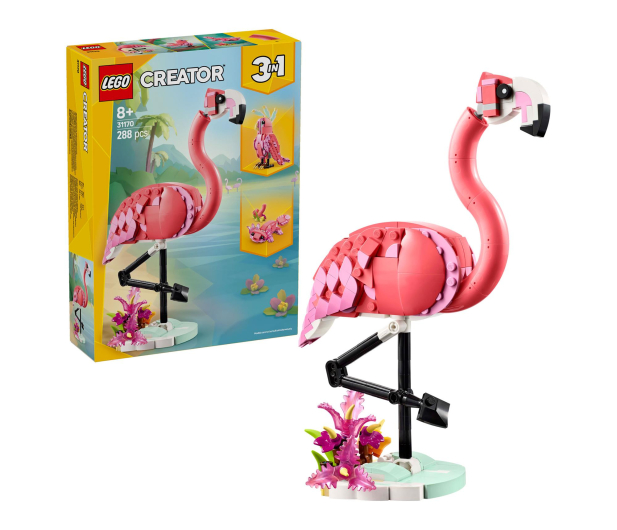 LEGO Creator 31170 Dzikie zwierzęta: różowy flaming - 1308188 - zdjęcie 2